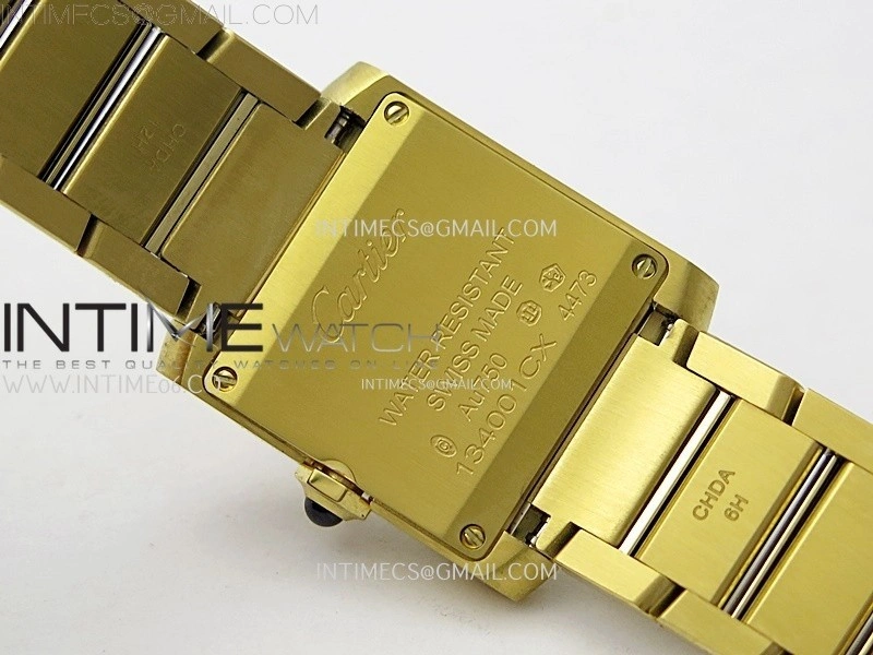 Tank Francaise Ladies 21.2mm YG 8848F 1:1 Best Edition Silver Dial on YG Bracelet Ronda Quartz